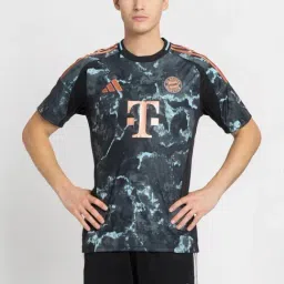 Adidas Black Slim Fit Printed Jersey-image-98