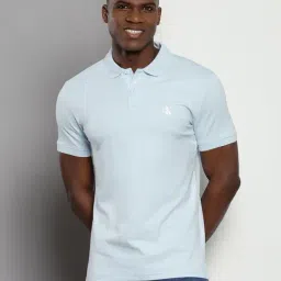 Calvin Klein Blue Cotton Slim Fit Polo T-Shirt-image-39