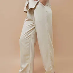 Fame Forever By Lifestyle Beige Regular Fit Trousers image 3