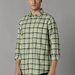 Louis Philippe Multicolored Cotton Slim Fit Checks Shirt image 3