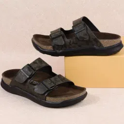 Mochi Men's Olive Casual Sandals-picture-11