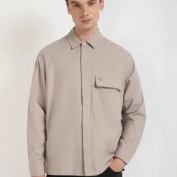 Calvin Klein Jeans Beige Cotton Comfort Fit Shirt-picture-31