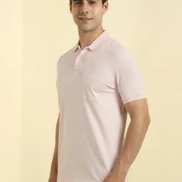 Allen Solly Pink Regular Fit Printed Polo T-Shirt image 3