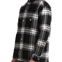 Tommy Hilfiger Black Cotton Regular Fit Checks Shirt image 3
