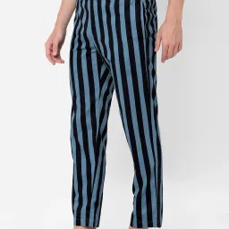 Urban Scottish Multicolored Regular Fit Striped Lounge Pants image 3