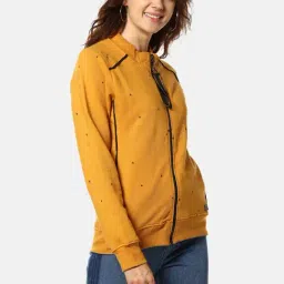 Campus Sutra Mustard Full Sleeves Sweatshirt image 3