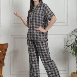 Secret Wish Black Check Shirt With Pyjama image 3