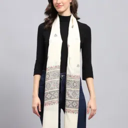 Monte Carlo Cream Printed Stole-picture-3