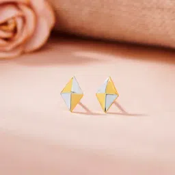 P.N.Gadgil Jewellers 18K Prism Vertex Stud Gold Earring for Kids-picture-27