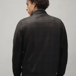 Monte Carlo Dark Grey Regular Fit Checks Jacket image 2
