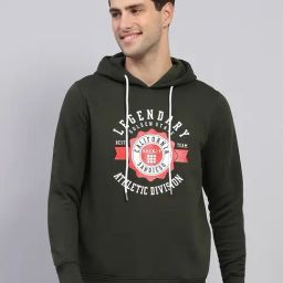 Rock.It Olive Regular Fit Printed Hooded Sweatshirt-picture-11