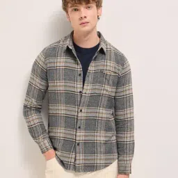 The Bear House Multi Cotton Slim Fit Checked Shirt-picture-15