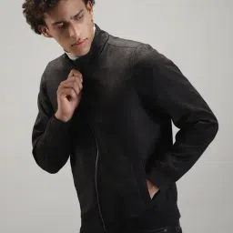 Monte Carlo Dark Grey Regular Fit Checks Jacket image 3