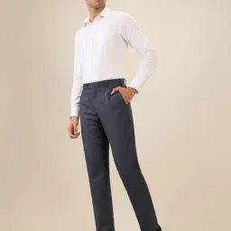 Park Avenue White Slim Fit Checkered Formal Shirt image 5