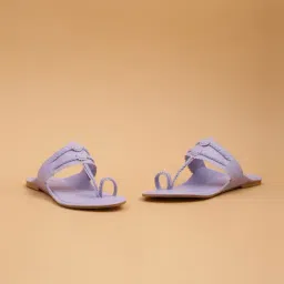 Eridani Women's Avni Lilac Kolhapuri Sandals-picture-25