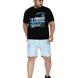 John Pride Sky Blue Plus Size Shorts image 5