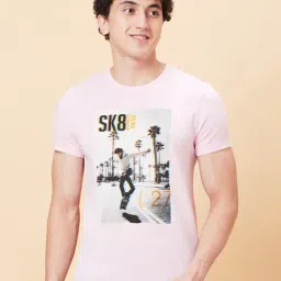 Being Human Pink Regular Fit Printed T-Shirts-picture-20