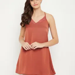 Clovia Brown Lace Work Babydoll-picture-12