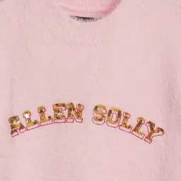 Allen Solly Girls Pink Regular Fit Printed Sweater image 4