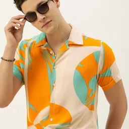 Mast & Harbour Men Slim Fit Floral Printed Casual Shirt-picture-35