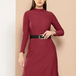Chemistry A-Line Dress with Belt-image-62