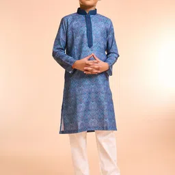 Manyavar Boys Ethnic Motifs Printed Kurta with Pyjama-picture-5