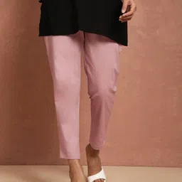 TWIN BIRDS Women Relaxed Straight Fit Easy Wash Trousers-image-30