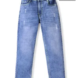Pine Kids Denim Full Length Washed Jeans - Blue-picture-20