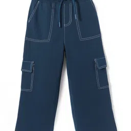 Pine Kids Knit Full Length Lounge Pant with Cargo Pockets - Navy Blue-image-58