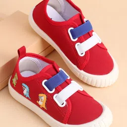 Cute Walk by Babyhug Slip On Casual Shoes With Dino Print - Red-picture-22