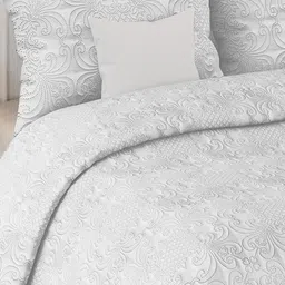 LABHAM Sensation White Quilted 300 GSM Double King Bed Cover image 4
