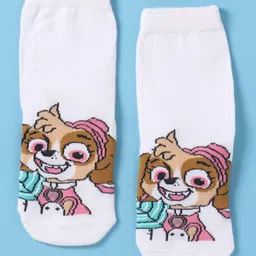 Cute Walk by Babyhug Non Terry Cotton Knit Ankle Length Anti Bacterial Socks Puppy Design Pack of 3 - Multicolour image 2