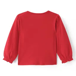 Doodle Poodle Single Jersey Knit Full Sleeves Text Printed Tops Pack of 2 - Red & Yellow image 3