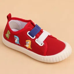 Cute Walk by Babyhug Slip On Casual Shoes With Dino Print - Red image 3