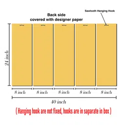 WENS Reindeer Family in Forest 5 Pieces Laminated Wall Art Panels - Multicolor image 4