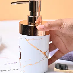 Voncasa Marble Soap Dispenser - White - 280 ml image 4