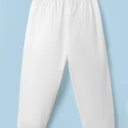 Babyhug Woven Full Sleeves Solid Colour Kurta Pajama Set - Pink & White image 4