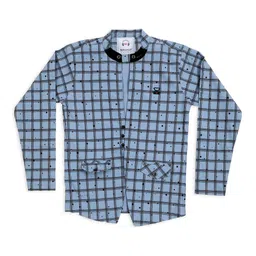 MashUp Boys Checked Long Sleeve Shirt With T-Shirt image 3