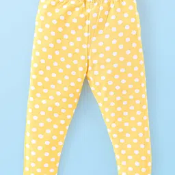 Babyhug Cotton Lycra Knit Full Length Leggings With Strech Floral Print Pack of 2 - Multicolor image 5