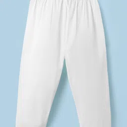 Babyhug Woven Full Sleeves Solid Colour Kurta Pajama Set - Pink & White image 5