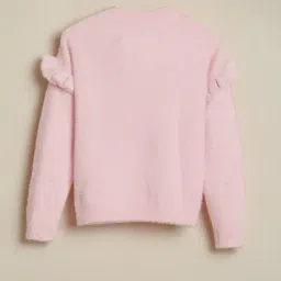 Allen Solly Girls Pink Regular Fit Printed Sweater image 2