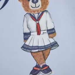 Guess Kids Astral Pale Blue Printed Regular Fit T-Shirt image 3