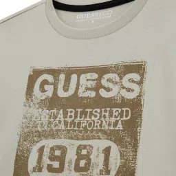 Guess Kids Light Matcha Printed Regular Fit T-Shirt image 3