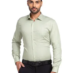 Park Avenue Green Slim Fit Texture Shirt-picture-10