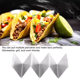 Amour Taco Stand Taco Holder Holds up to 3 Tacos Each as Plates Safe for Dishwasher Oven and Grill image 4