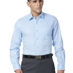 Raymond Blue Cotton Classic Fit Shirts-image-58
