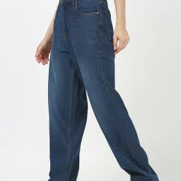 Bewakoof Blue Cotton Straight Fit Jeans image 3