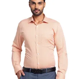 Park Avenue Orange Slim Fit Texture Shirt-picture-33