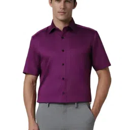 Louis Philippe Purple Cotton Regular Fit Shirt-picture-16