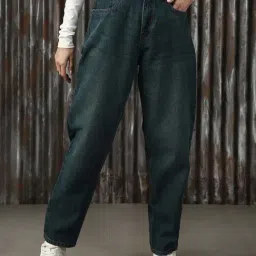 High Star Blue Cotton High Rise Jeans-image-40